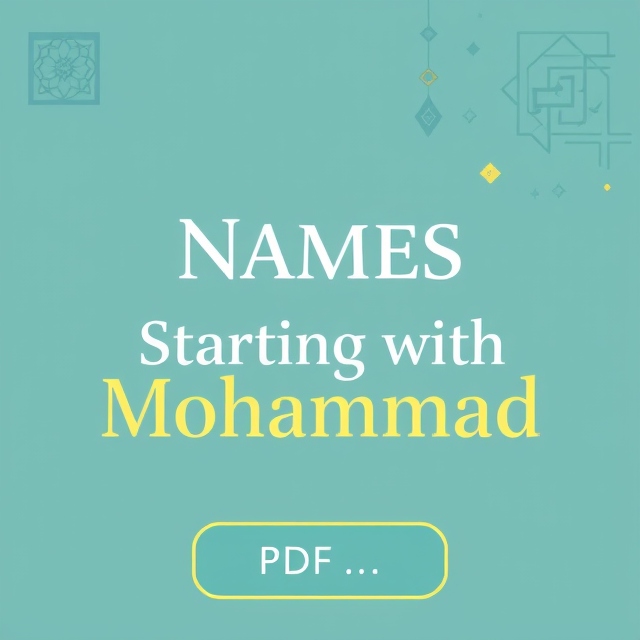 Download arabic baby Names PDF