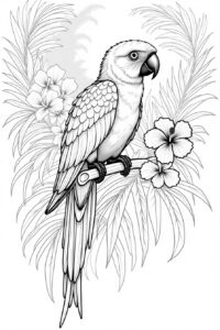 Macaw Parrot Sketch 3