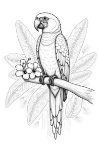 Macaw Parrot Sketch 2