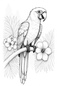 Macaw Parrot Sketch 1