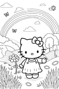 Hello Kitty Coloring Page 2