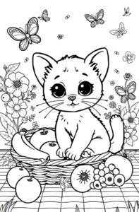 Hello Kitty Coloring Page 1