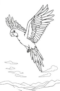 Parrot Coloring Page 4