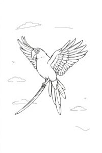 Parrot Coloring Page 3