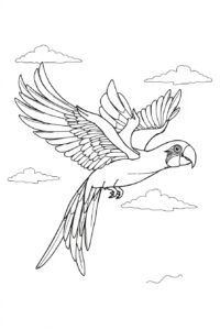 Parrot Coloring Page 1