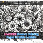 FLOWERS COLORING PAGES