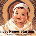 MUSLIM BABY BOY NAMES STARTING WITH A